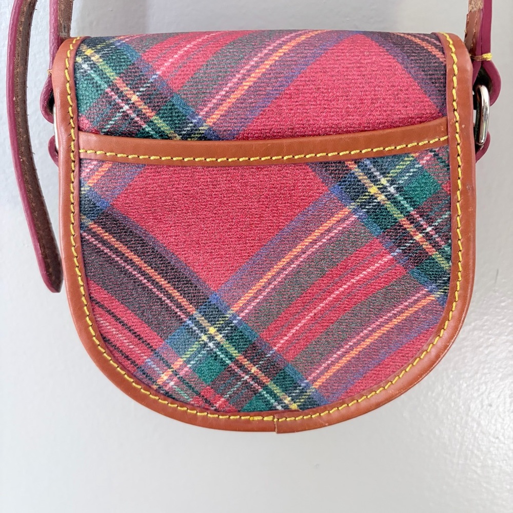Dooney & Bourke Tartan Plaid Mini Crossbody Bag - Royal Stewart Red - Picture 4 of 10
